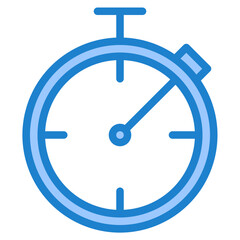 Stop watch blue style icon