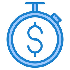 Time blue style icon