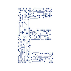 Tech vector font typeface unique design.