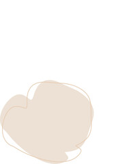 Liquid and fluid shape beige color