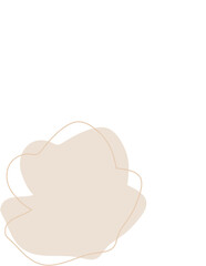 Liquid and fluid shape beige color