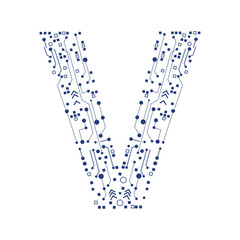 Tech vector font typeface unique design.