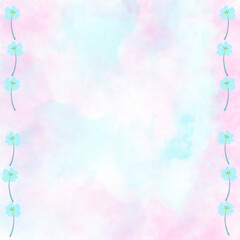Flowers Pastel Watercolor Background