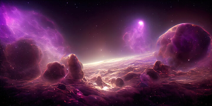 Download Space Aesthetic Purple Triangle Earth Wallpaper