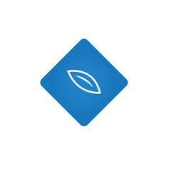 Green leaf icon. Vector illustration