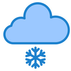 Snowing blue style icon