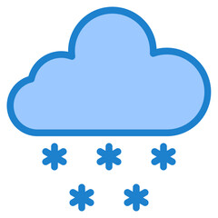 Snowing blue style icon