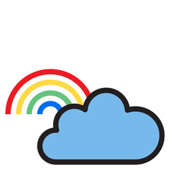 Rainbow color line style icon