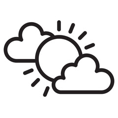 Cloudy outline style icon