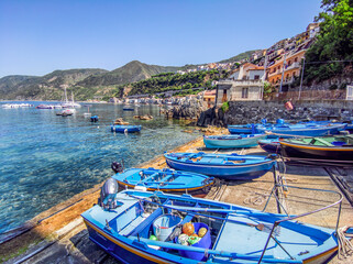 Fototapeta na wymiar Calabria tourist port of Scilla
