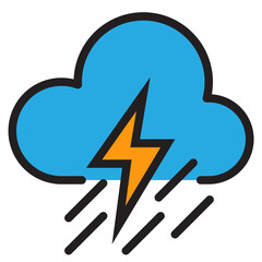 Blustery color line style icon