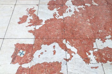 Stone map of Europe
