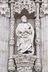 Fototapeta na wymiar Saint Peter the Apostle in Jeronimos Monastery