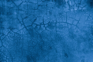Old wall pattern texture cement blue dark abstract  blue color design are light with black gradient background.