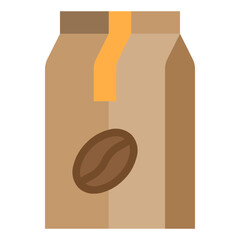 Coffee bean flat style icon