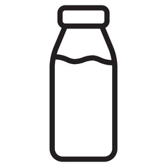 Milk bottle outline style icon - 540059708