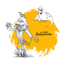 Happy Halloween festival creepy horror background design