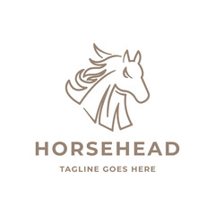 Line art Horse Logo Template
