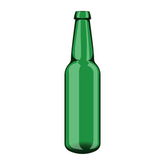 Green glass bottle