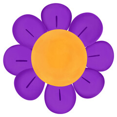 Cute Daisy Flower Watercolor