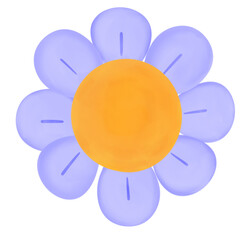 Cute Daisy Flower Watercolor