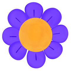 Cute Daisy Flower Watercolor