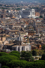 Fototapeta na wymiar Aerial photo of Rome from St. Peter's Basilica