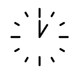 black and white clock