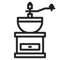 Grinder outline style icon