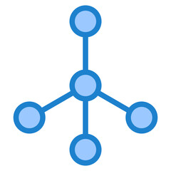 Network blue style icon