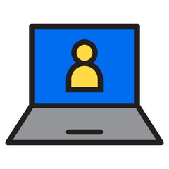 Screen color line style icon