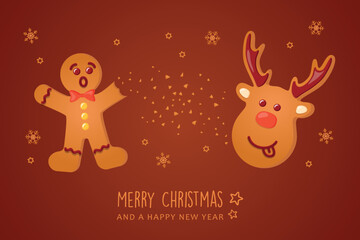 bake decorate and eat gingerbread deer christmas cookie