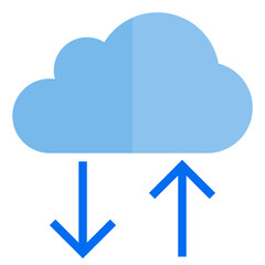 Cloud computing flat style icon