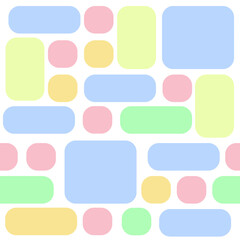 set of colorful stickers, pastel background 