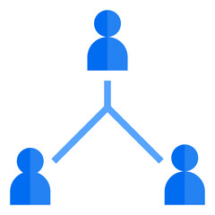 Networking flat style icon
