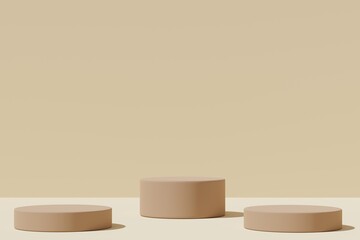 Scene with a podium for product presentation, 3d rendering