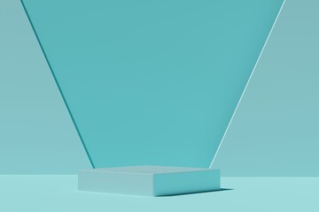 Scene with a podium for product presentation, 3d rendering