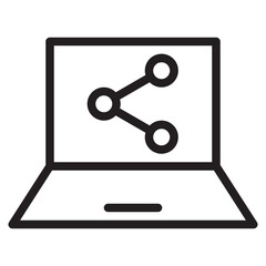 Laptop outline style icon