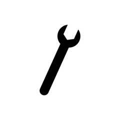Wrench glyph icon illustration. icon illustration related repair, maintenance. Simple vector design editable