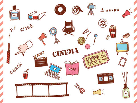 白黒、モノトーン、線画のイラスト(手書き、オシャレ、雑誌、ファッション、映画、手芸) Black and white, monotone, and line drawing illustrations.Handwriting, fashion, magazines, fashion, movies, handicrafts.