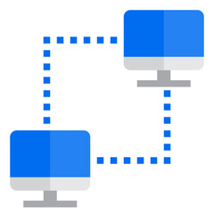 Fototapeta premium Network flat style icon
