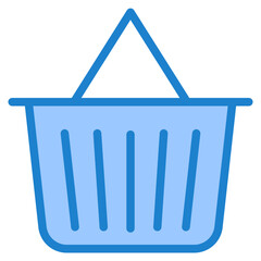 Shopping basket blue style icon