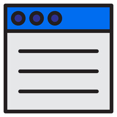 Web color line style icon