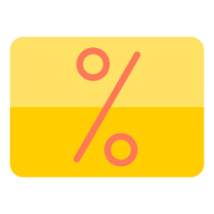 Discount flat style icon