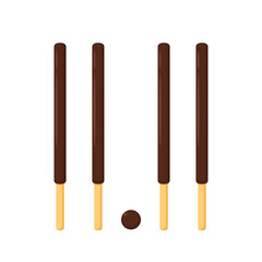 Pepero day. Border of biscuit sticks. Chocolate stick. Vector illustration. 11.11 day.