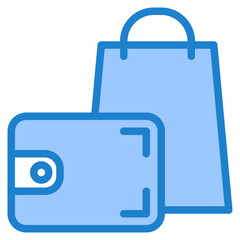 Shopping blue style icon