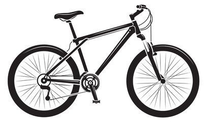 Black bicycle icon. Riding transport. Bike symbol © MicroOne