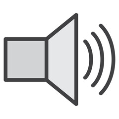 Audio vulum color line style icon