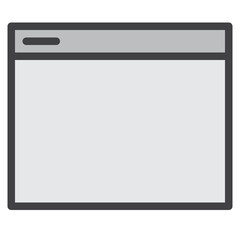 Blank browser color line style icon