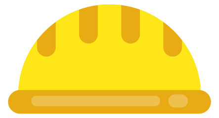 Hard hat icon. Yellow construction worker equipment